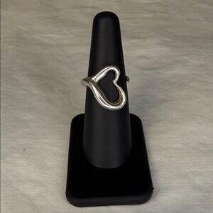 Tiffany & Co. Elsa Peretti Open Heart Ring Sterling Silver Size 5